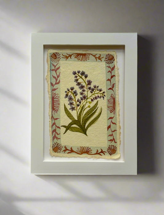 Little purple flowers watercolor