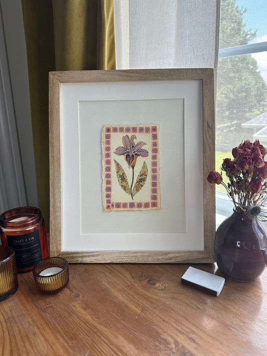 Abstract flower, framed